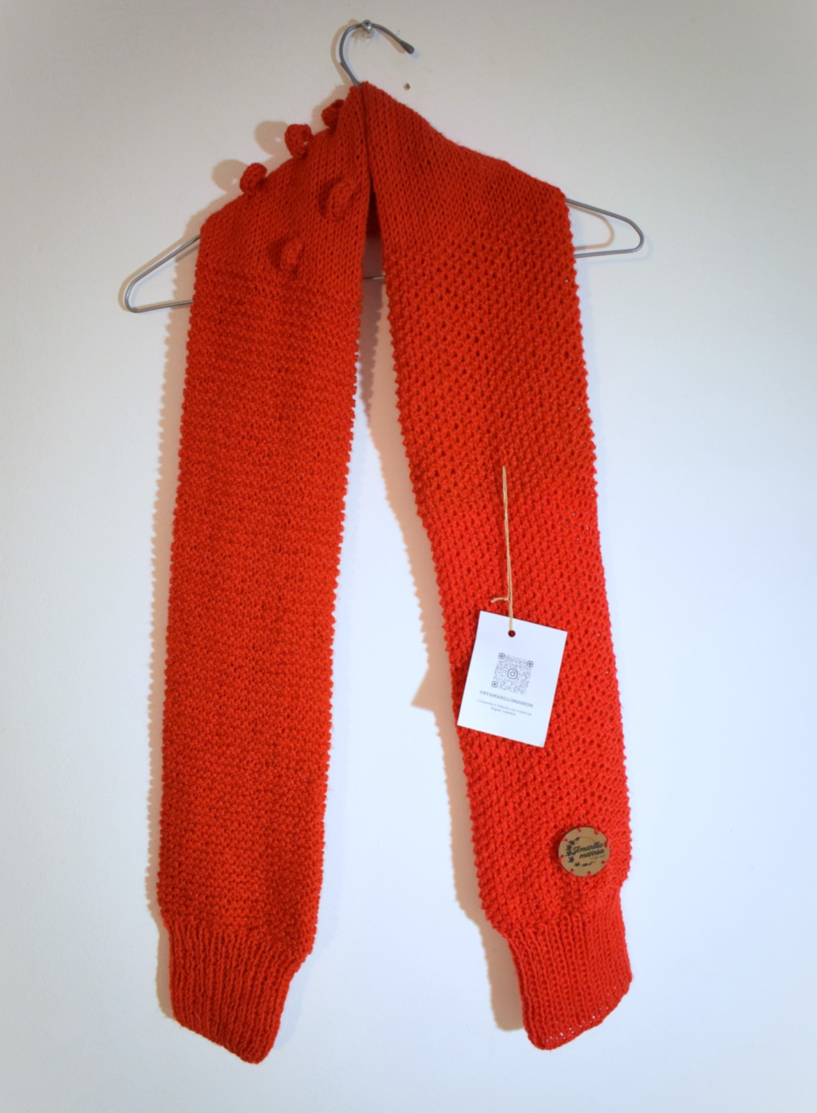 Bufanda Knitwear Tipo Manga – Rojo Silvestre